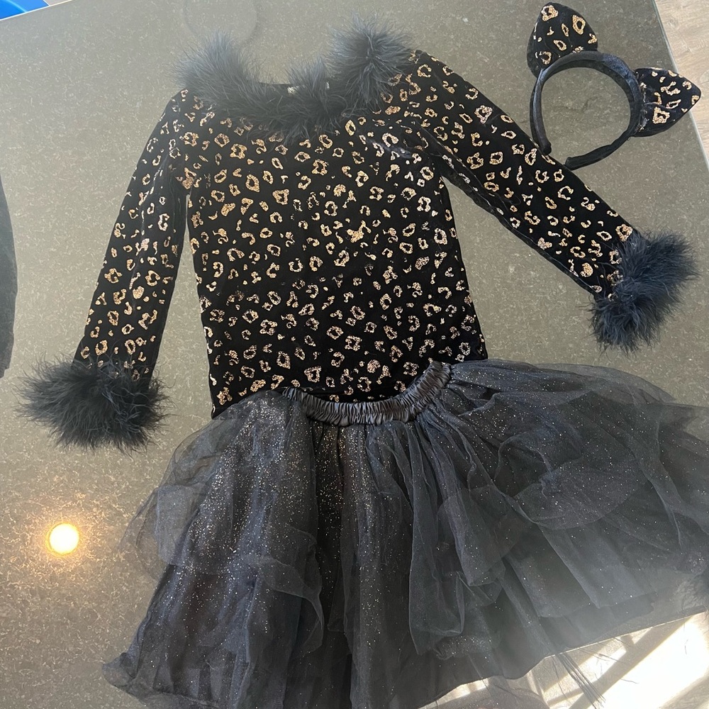 pottery barn kids girls Halloween leopard tutu costume size 4-6